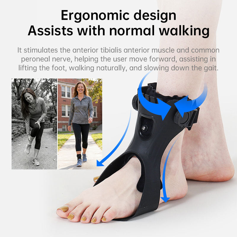 Adjustable Plantar Fasciitis Night Splint with Airbag, Dorsal Drop Foot Brace, Comfort Fit