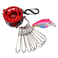 Stainless Steel Fishing Clip with Floats, 8 Clips Live Bait Hook Holder for Reel, Portable Fishing Tackle Tool