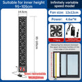 No-Drill Telescopic Window Exhaust Fan, Portable Non-Hole Window Ventilator for Home, European Standard