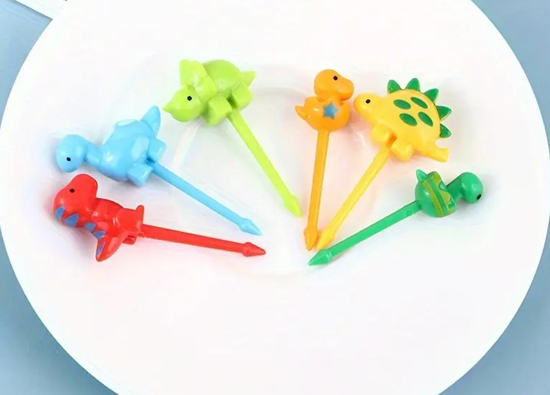 Cartoon fruit fork set, bento stick, children's animal dim sum decoration stick, fruit stick