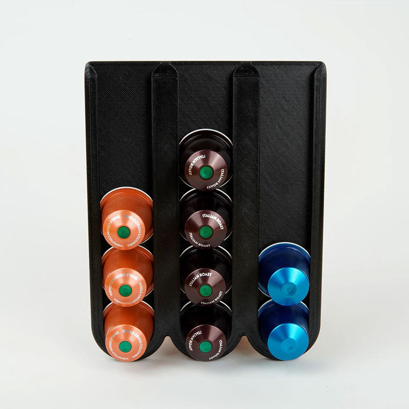Capsule Coffee Pod Holder Wall Mounted [No Drilling Required] Compatible with Nespresso Multi-Brand Capsules  Space Saving
