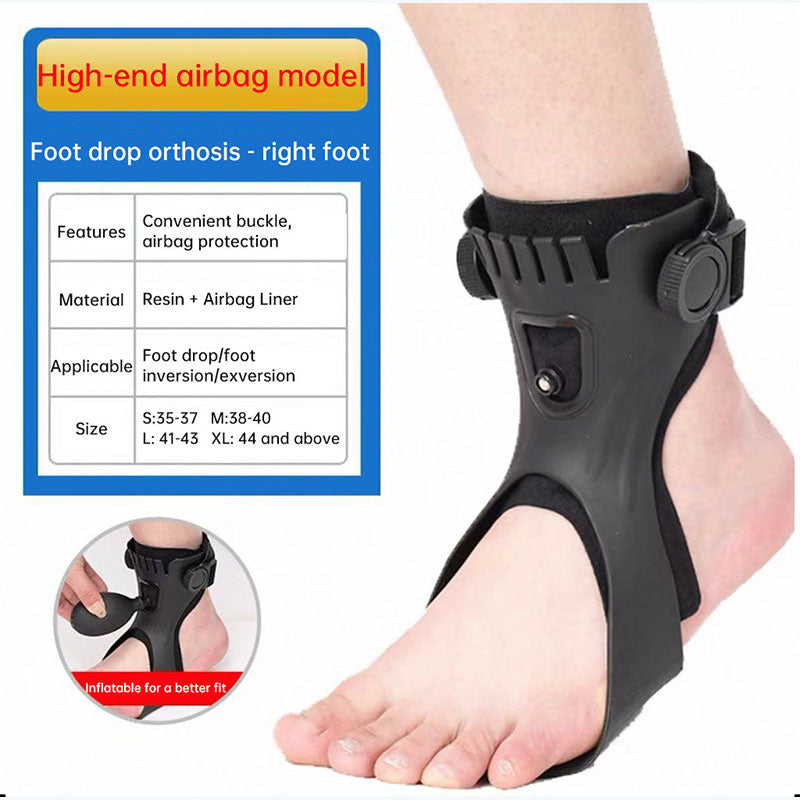 Adjustable Plantar Fasciitis Night Splint with Airbag, Dorsal Drop Foot Brace, Comfort Fit