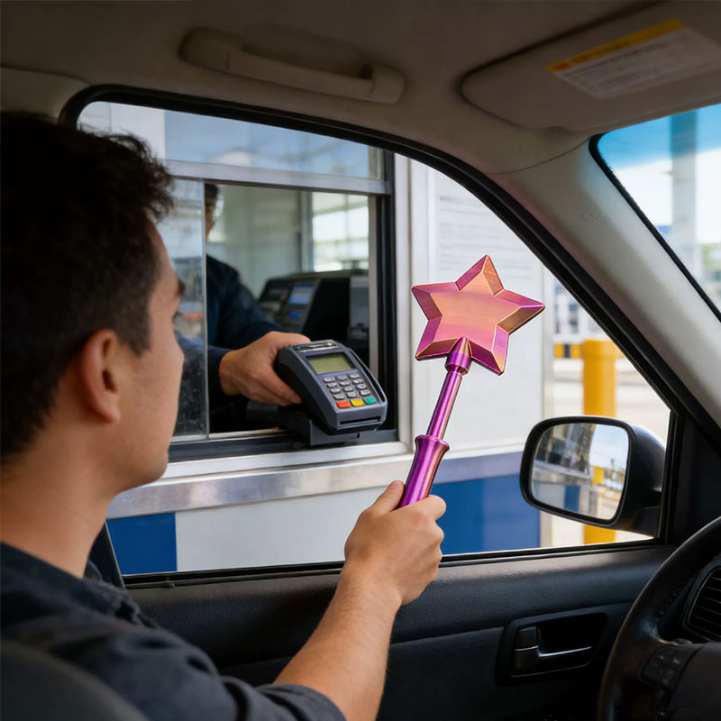 Magic Glow Wand - 3D Printed LED Light Starlight Wand with Contactless Payment Card Slot, 7 Colors