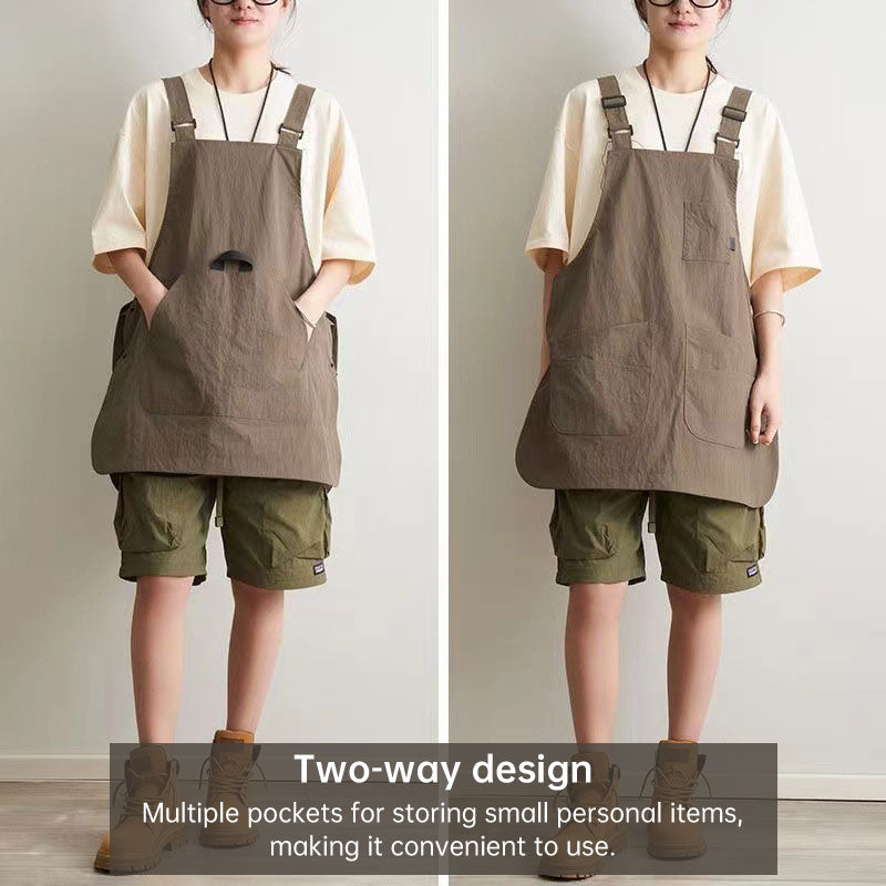 Double-Sided Waterproof Kitchen Apron – Adjustable Unisex Chef Apron, Pure Color Household Cooking Workwear