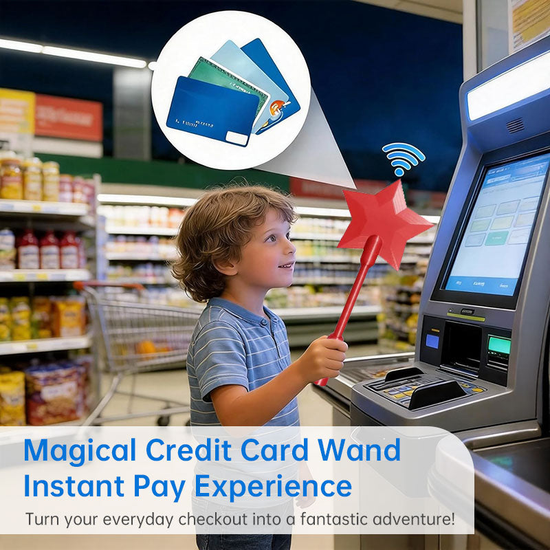 Magic Glow Wand - 3D Printed LED Light Starlight Wand with Contactless Payment Card Slot, 7 Colors