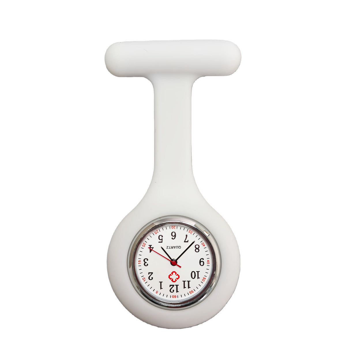 Colorful Silicone Nurse Solid Color Student Exam Pocket Watch Simple Chest Watch Round