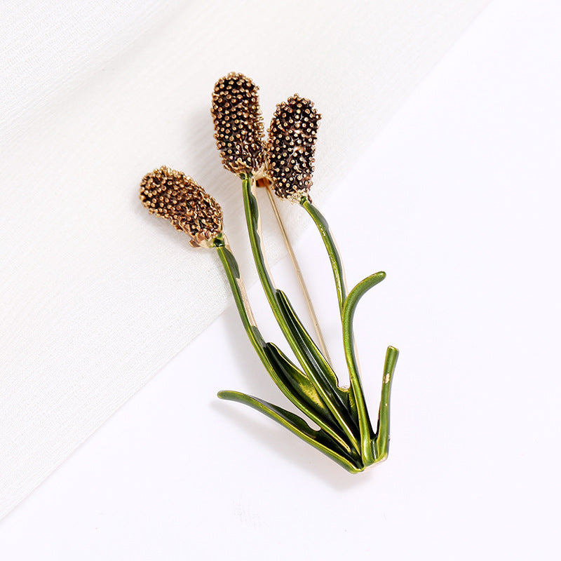 Artistic Brooch Vintage Pin Simple Versatile Lapel Flower Accessory