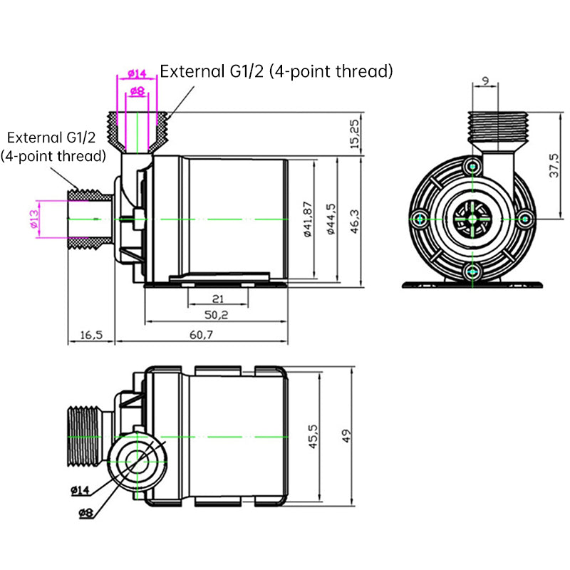 Mini Brushless DC 12V Submersible Water Pump | Tiny Motor-Driven Pump for Fish Tank, Aquarium Fountain & Pool Use
