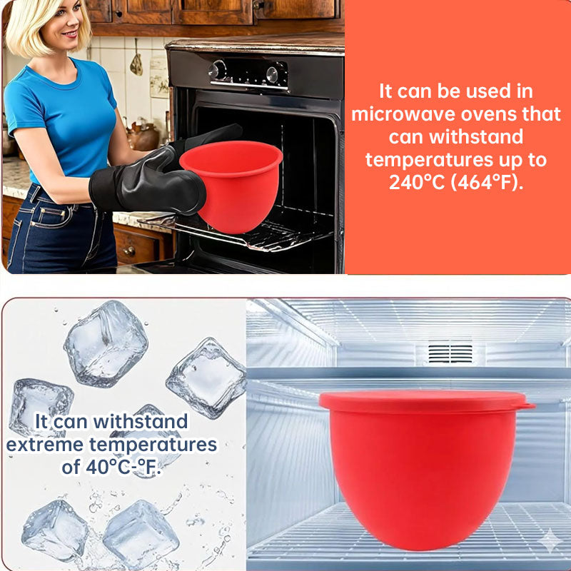 Reusable Mixer Container with Silicone Liner Lid, Compatible with KitchenAid 5-Quart Tilt-Head Stand Mixers, Baking Accessory