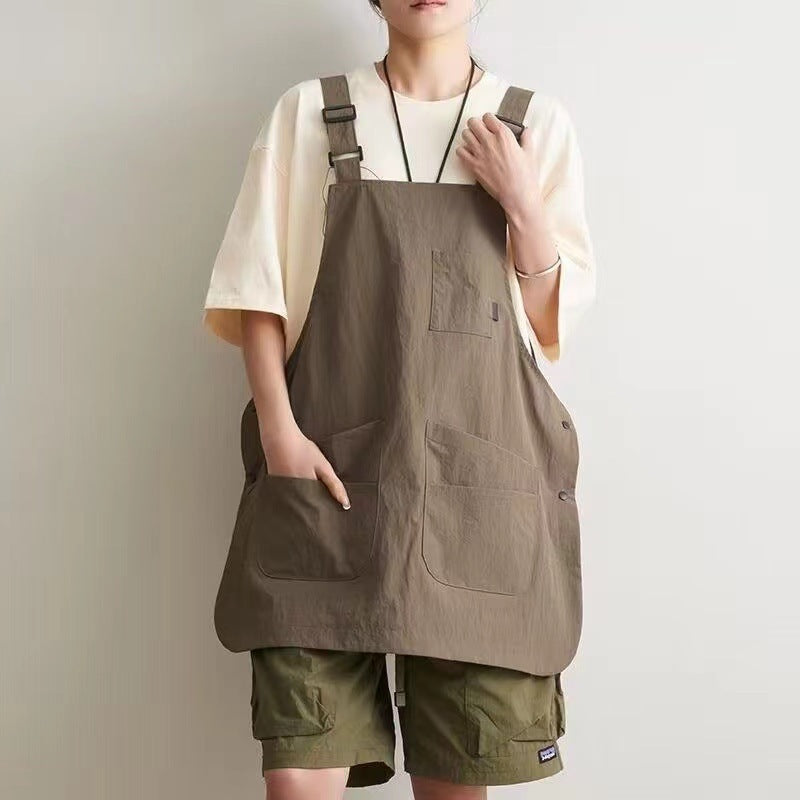 Double-Sided Waterproof Kitchen Apron – Adjustable Unisex Chef Apron, Pure Color Household Cooking Workwear