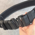Tactical Alloy Buckle Belt - Black Multifunctional Outdoor Belt for Men, Extended Training Belt