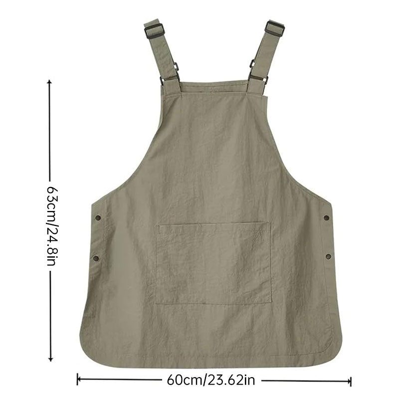 Double-Sided Waterproof Kitchen Apron – Adjustable Unisex Chef Apron, Pure Color Household Cooking Workwear