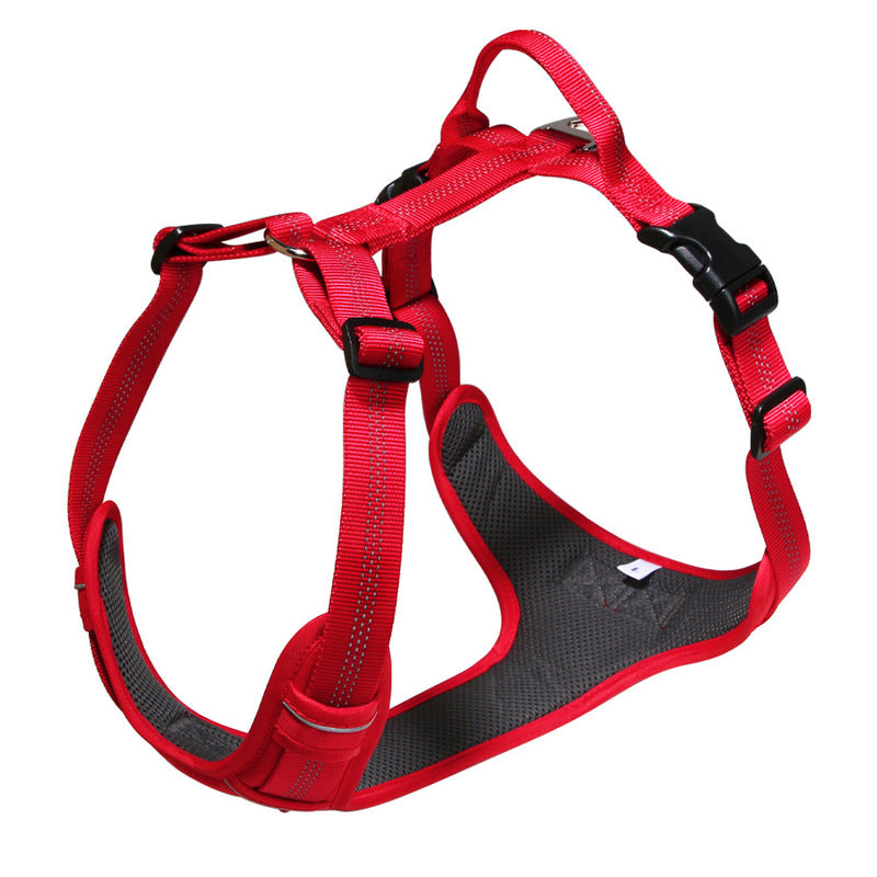 Breathable Reflective Dog Harness Vest, Outdoor No-Pull Escape-Proof Harness with Leash for Large & Medium Dogs