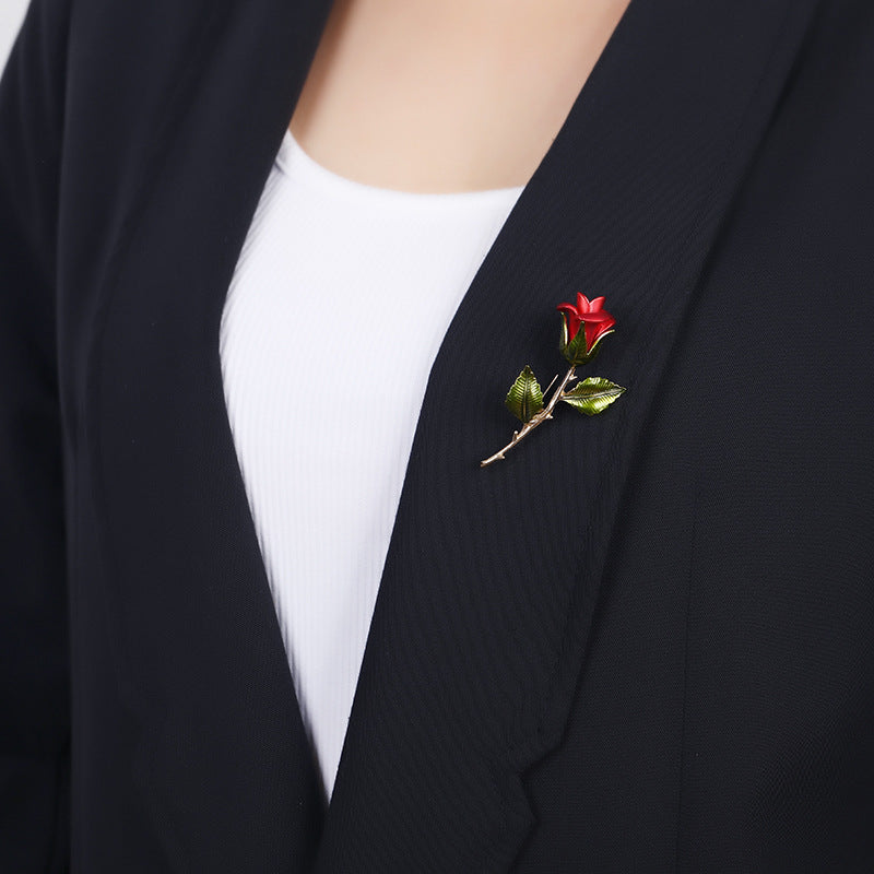 Artistic Brooch Vintage Pin Simple Versatile Lapel Flower Accessory