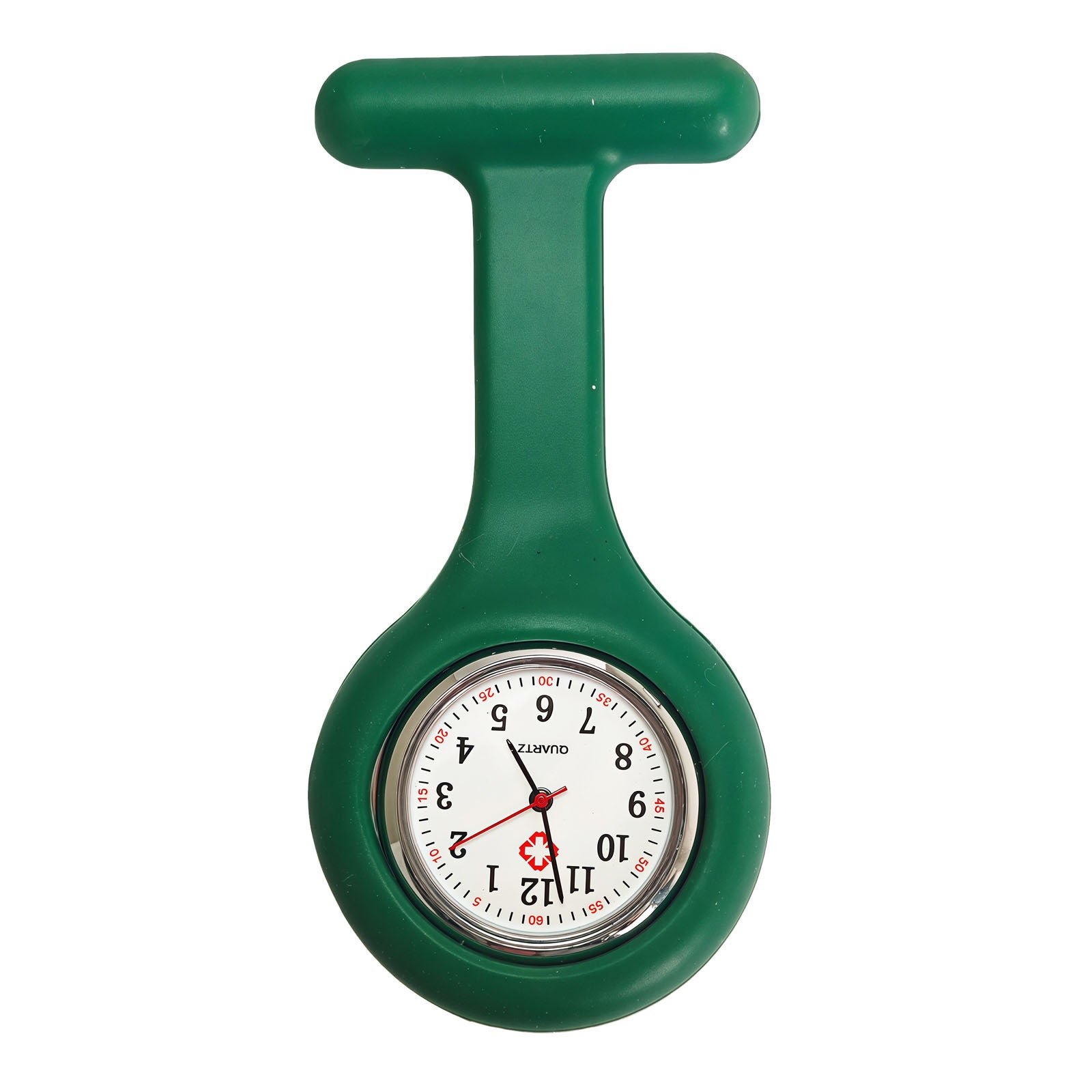 Colorful Silicone Nurse Solid Color Student Exam Pocket Watch Simple Chest Watch Round