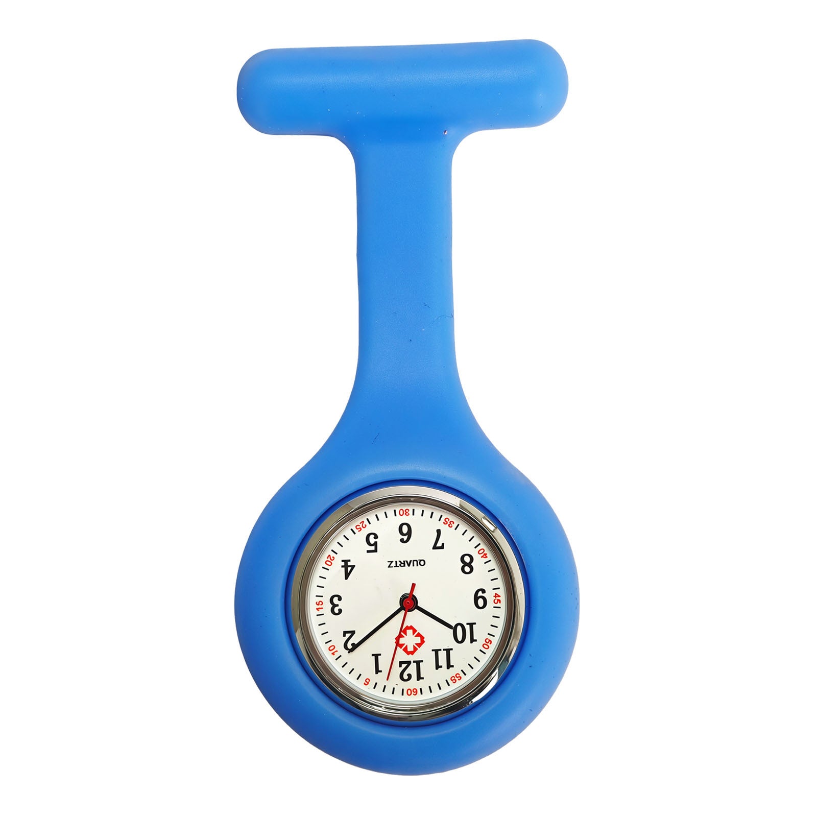 Colorful Silicone Nurse Solid Color Student Exam Pocket Watch Simple Chest Watch Round