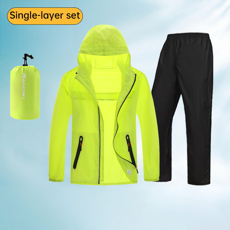 Unisex Ultralight Rain Suit - Lightweight Waterproof Jacket & Pants Set, Summer Outdoor Rainwear for Fishing & Cycling