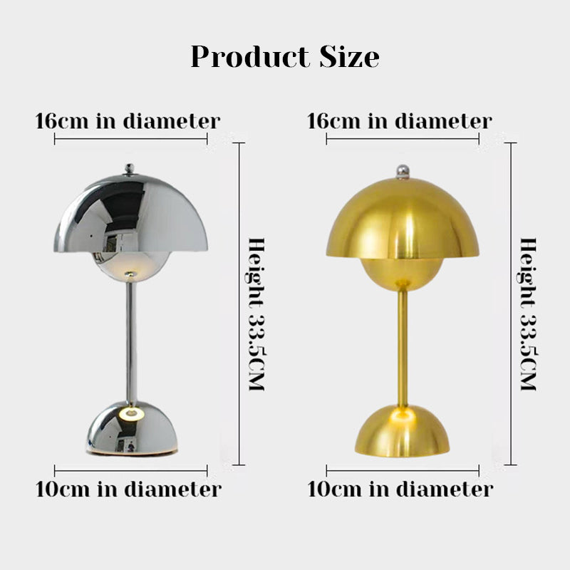 LED Mushroom & Flower Bud Desk Lamp with USB Charging, Touch Control, Kids Room Decor