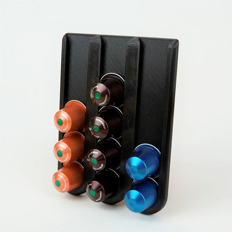 Capsule Coffee Pod Holder Wall Mounted [No Drilling Required] Compatible with Nespresso Multi-Brand Capsules  Space Saving