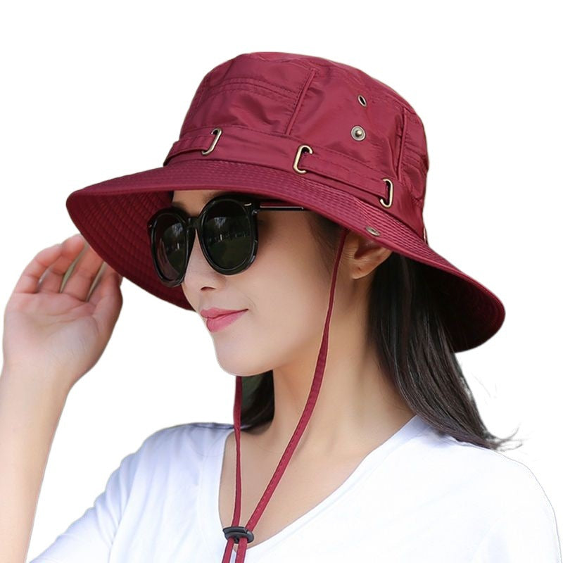 Eight-button head circumference 54-59cm Foldable Breathable Sun Hat