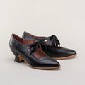 Hollow-out high-heeled lace-up large-size women's casual shoes