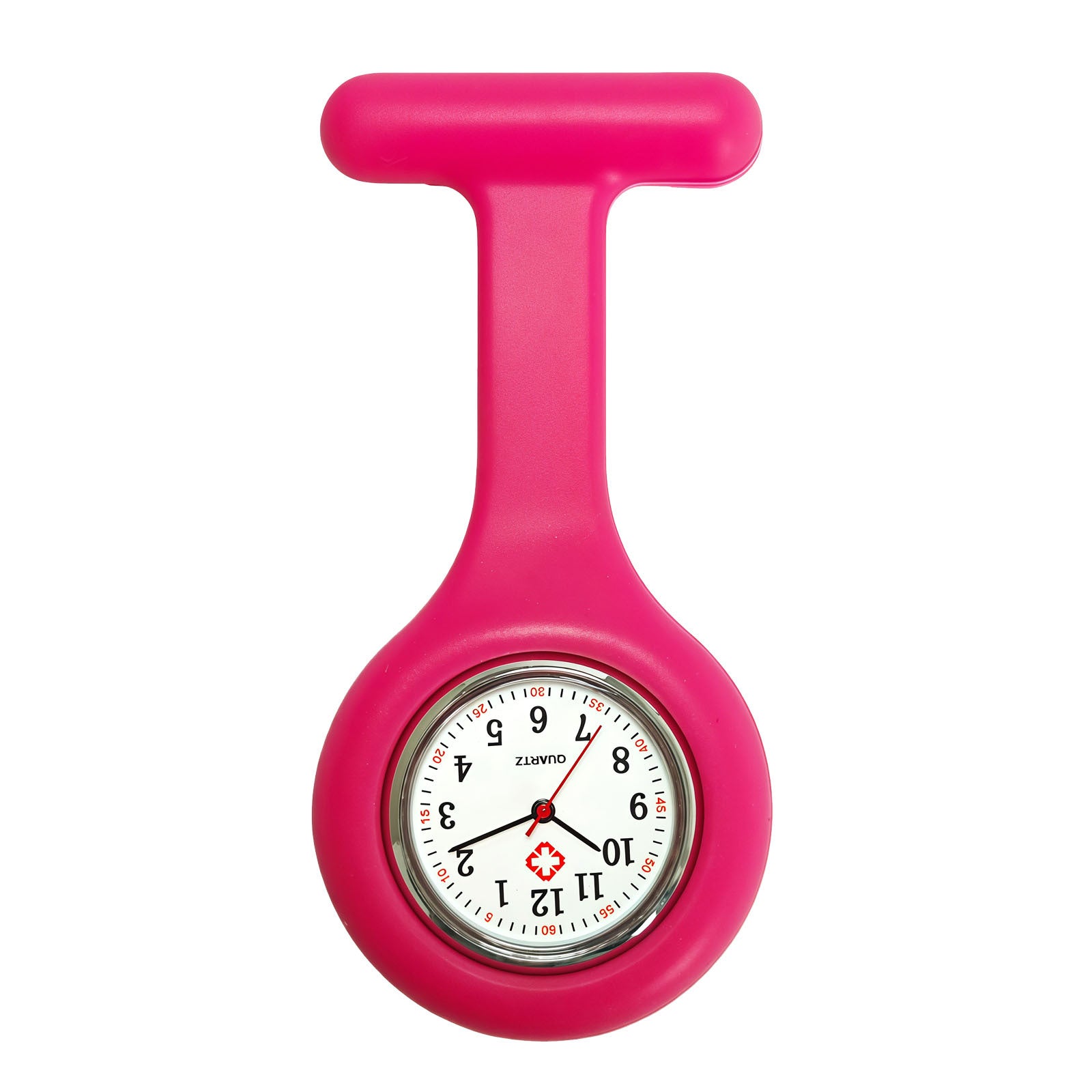 Colorful Silicone Nurse Solid Color Student Exam Pocket Watch Simple Chest Watch Round
